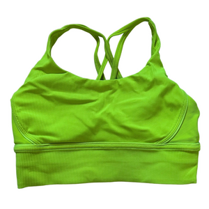 Lululemon Energy Bra Longline Ribbed Electric Size 8